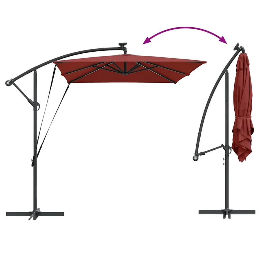 Parasol Terre cuite 294 x 200 x 270 cm Polyester et Aluminium - 14