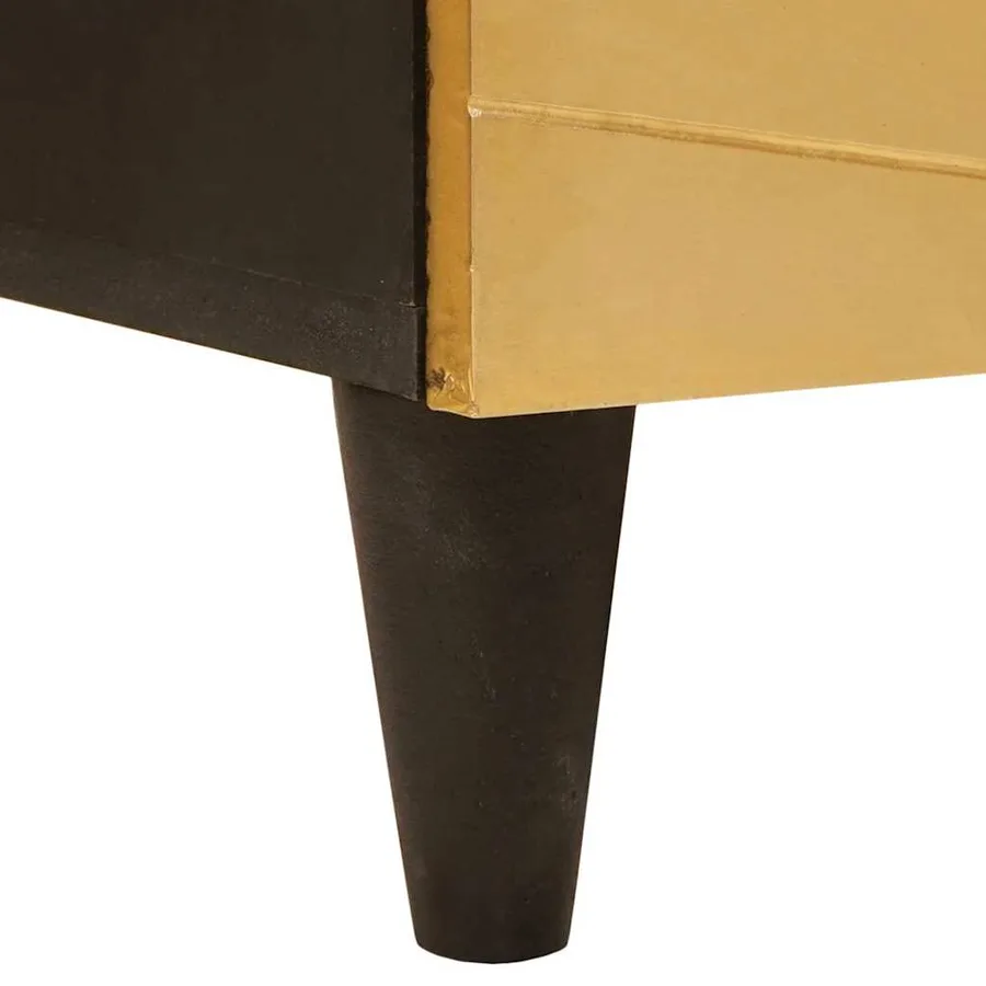 Meuble d'appoint avec tiroir Noir et or 60 x 33,5 x 100 cm - 8