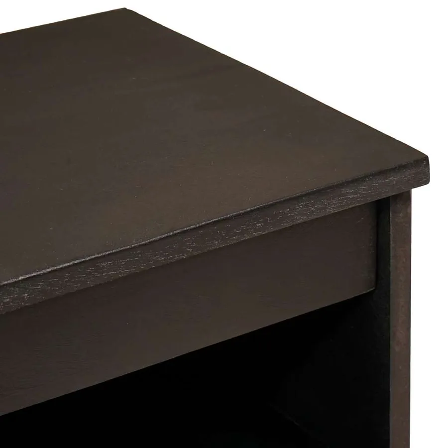 Buffet Noir et or 60 x 33 x 75 cm Bois de mangue massif - 6