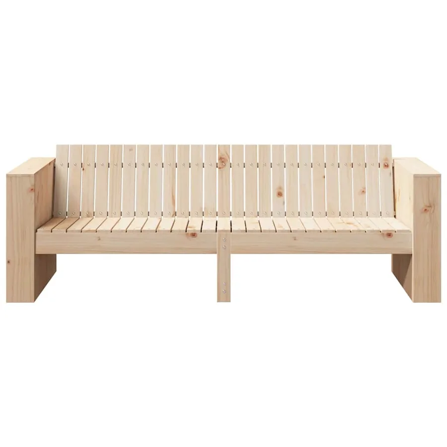Canapé de jardin Naturel 185,5 x 60 x 62 cm Bois de pin massif - 4