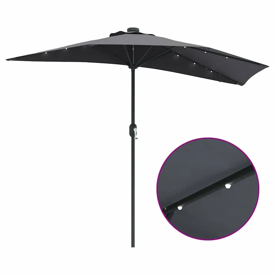 Parasol de jardin Anthracite 294 x 150 x 223 cm - 11