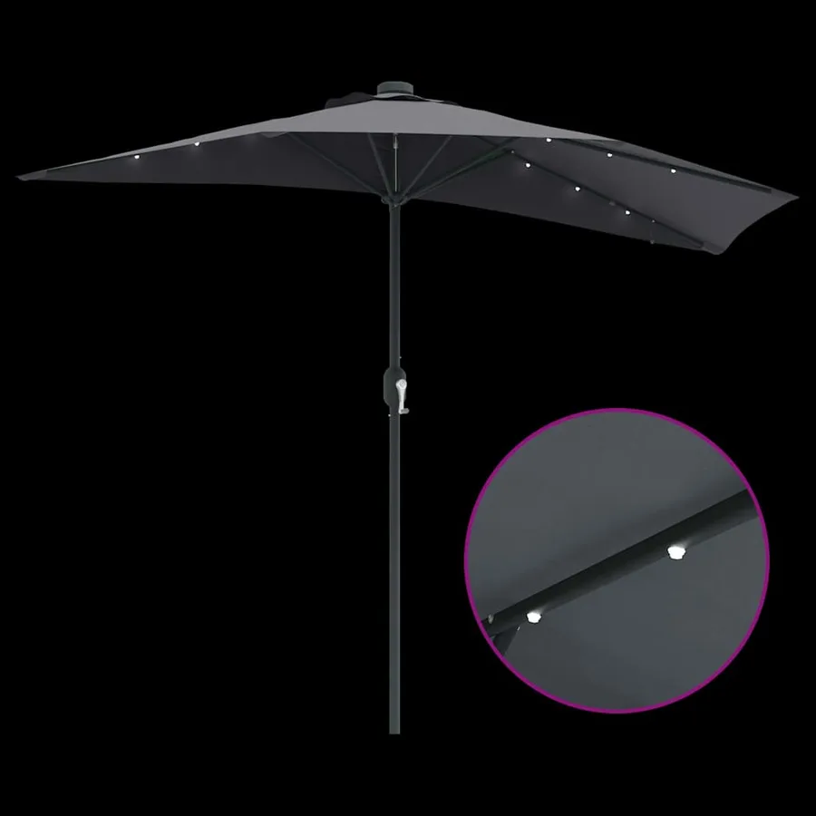 Parasol de jardin Anthracite 294 x 150 x 223 cm - 8