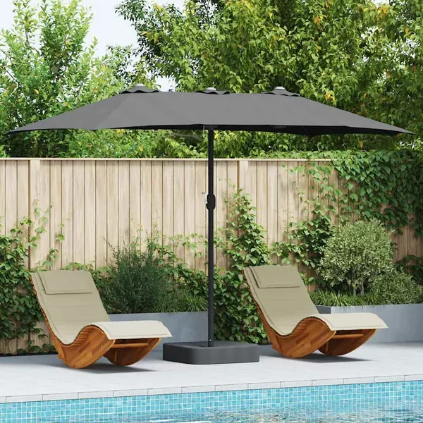 Parasol de jardin Anthracite 385 x 209 x 244 cm