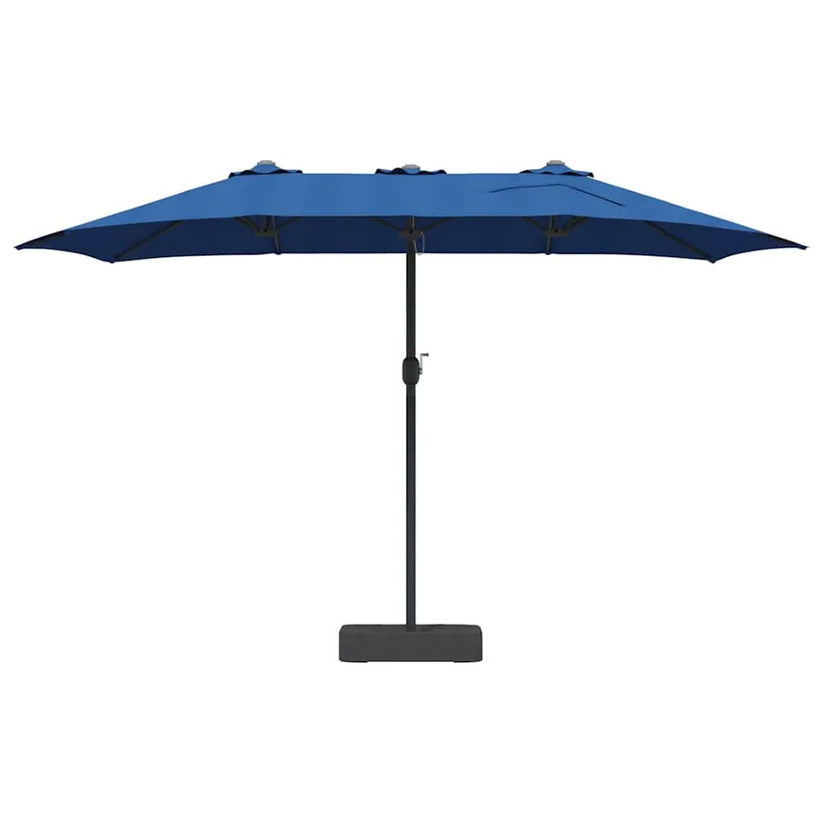 Parasol de jardin 385 x 209 x 244 cm Polyester et Acier Azur - 4