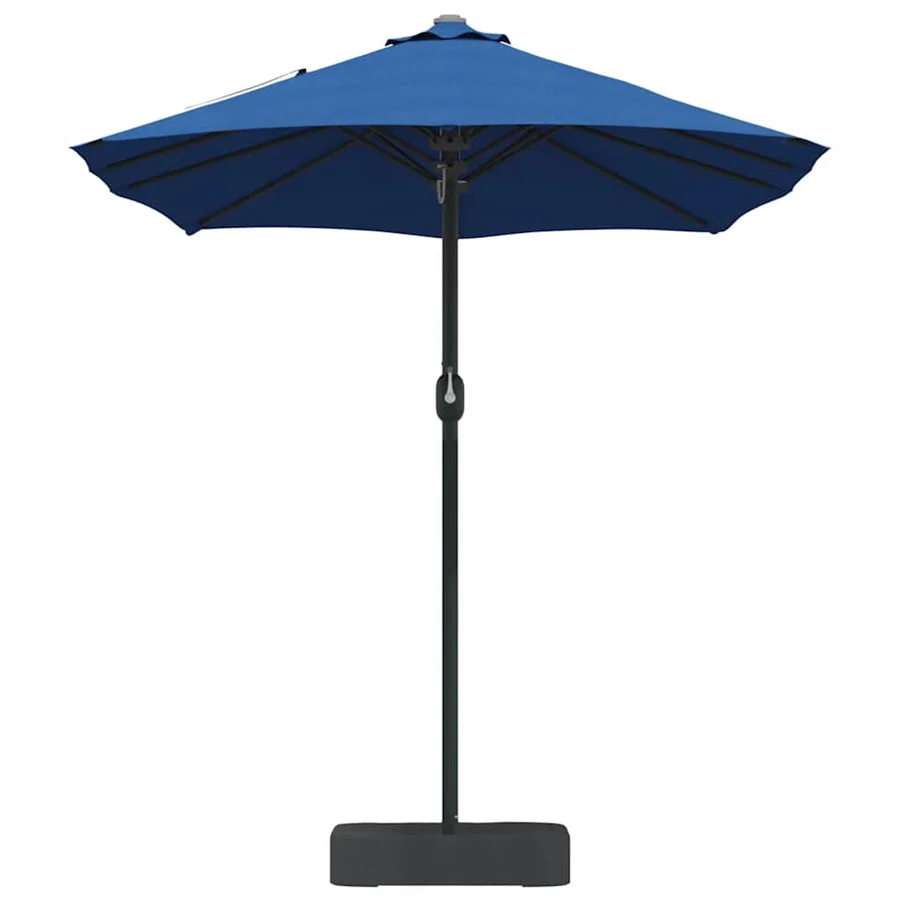 Parasol de jardin 385 x 209 x 244 cm Polyester et Acier Azur - 5