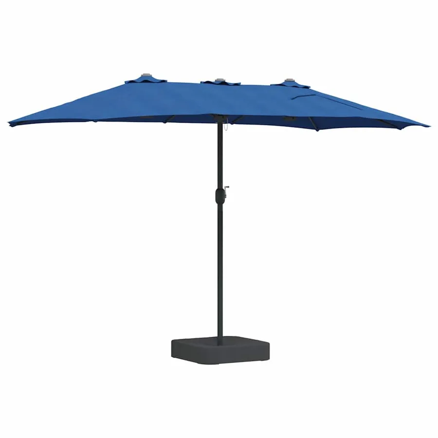 Parasol de jardin 385 x 209 x 244 cm Polyester et Acier Azur - 6