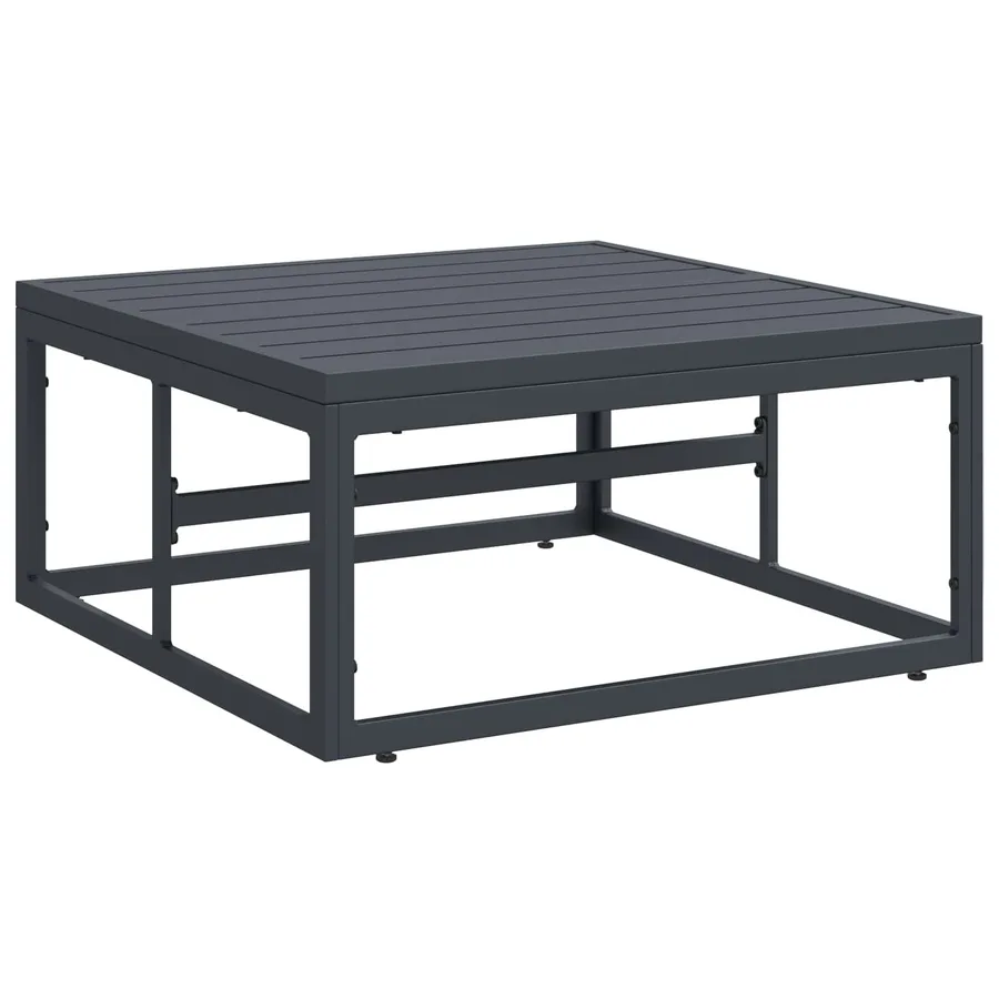 Ensemble de canapé de jardin avec coussin 8 pcs Noir Acier - 5