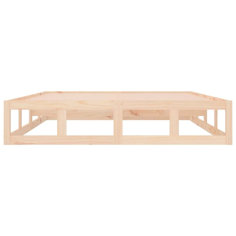 Cadre de lit sans matelas 150x200 cm bois massif - 5