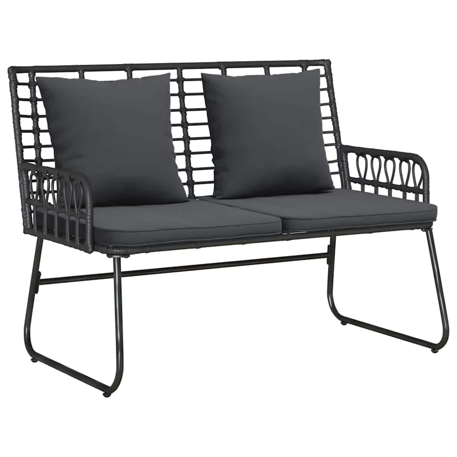 Ensemble de salle à manger pour jardin 3 pcs Noir et anthracite - 5