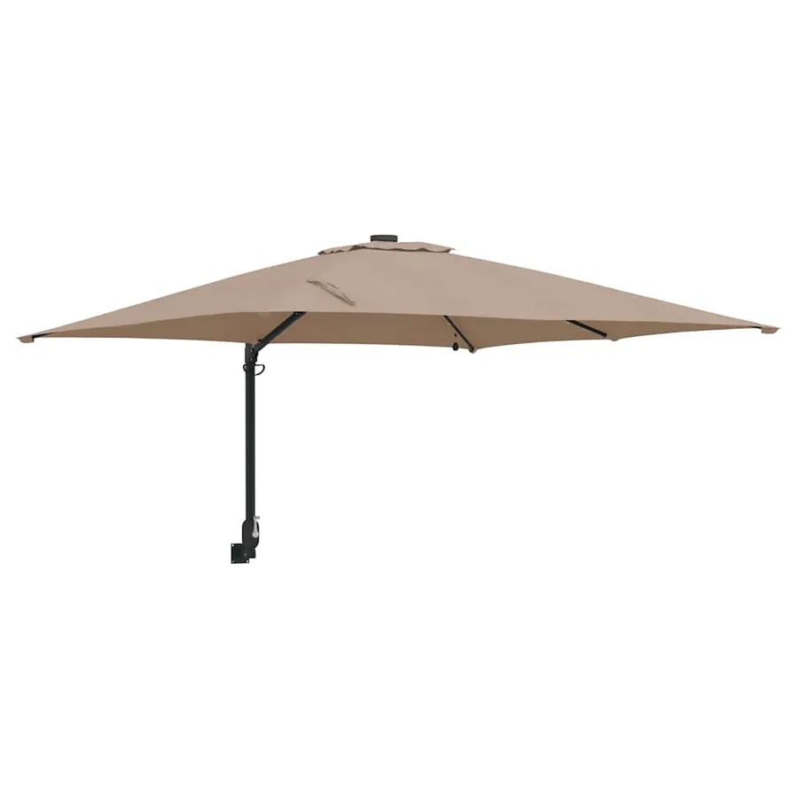 Parasol de jardin Taupe 248,5 x 247,5 x 160 cm - 2