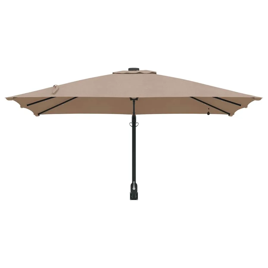 Parasol de jardin Taupe 248,5 x 247,5 x 160 cm - 4