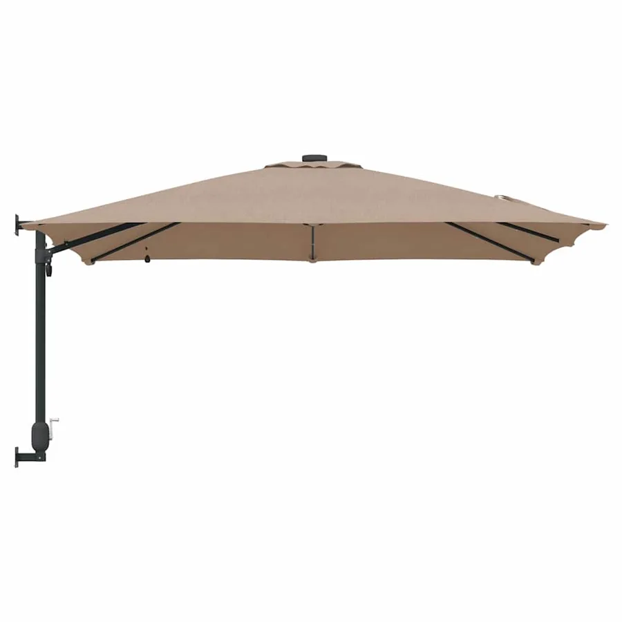 Parasol de jardin Taupe 248,5 x 247,5 x 160 cm - 5