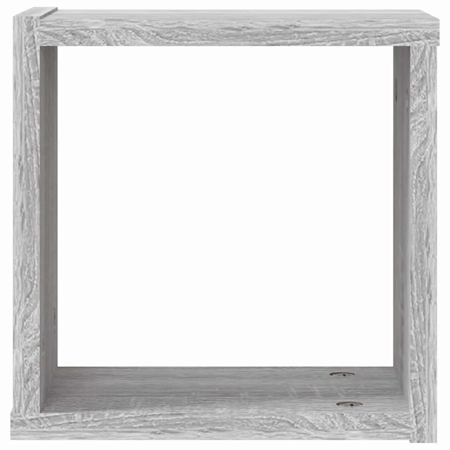 Étagères Murales avec étagère 4 pcs Gris Sonoma 26 x 15 x 26 cm - 5
