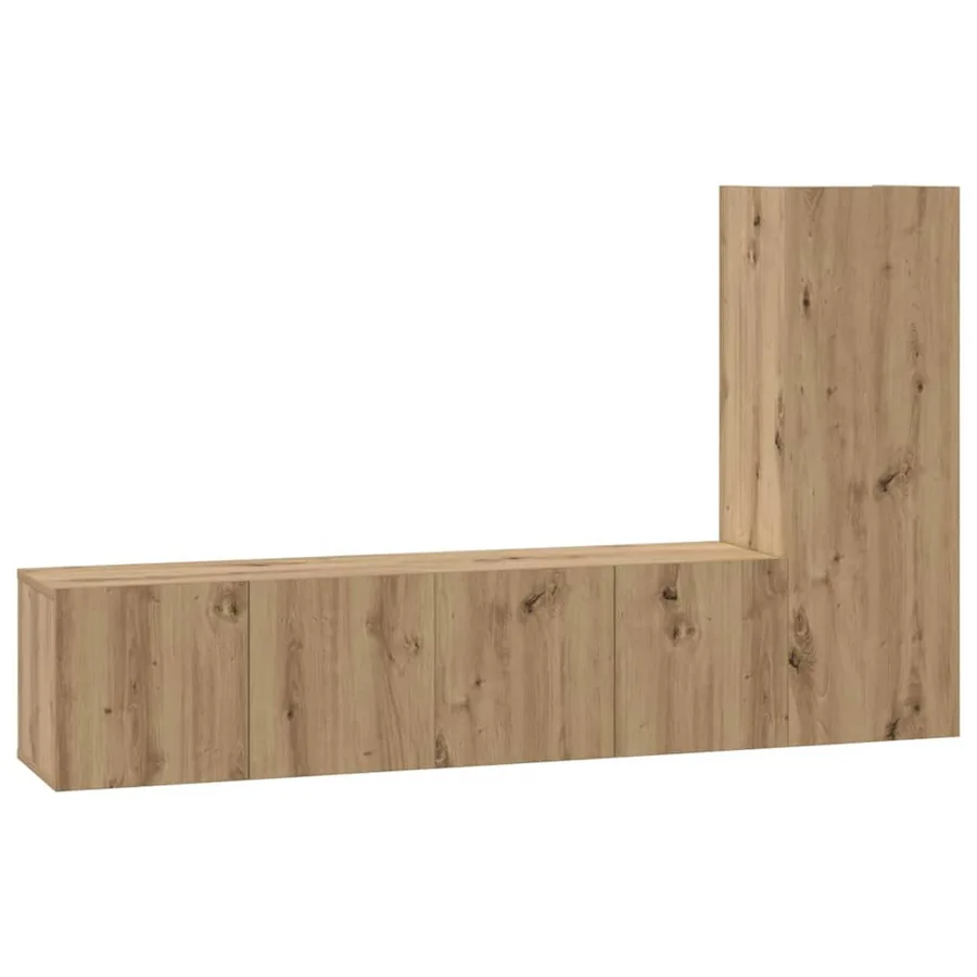 Ensemble meuble TV 3 pcs Chêne artisanal Bois d'ingénierie - 2