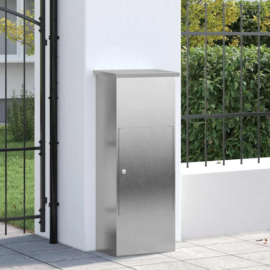 Boîte de dépôt de colis avec porte Argenté 44,5 x 29 x 110,5 cm - 3