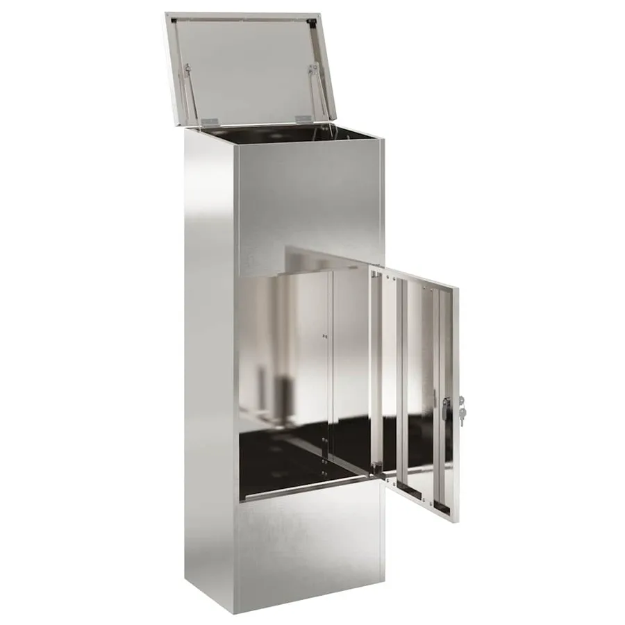 Boîte de dépôt de colis avec porte Argenté 44,5 x 29 x 110,5 cm - 4