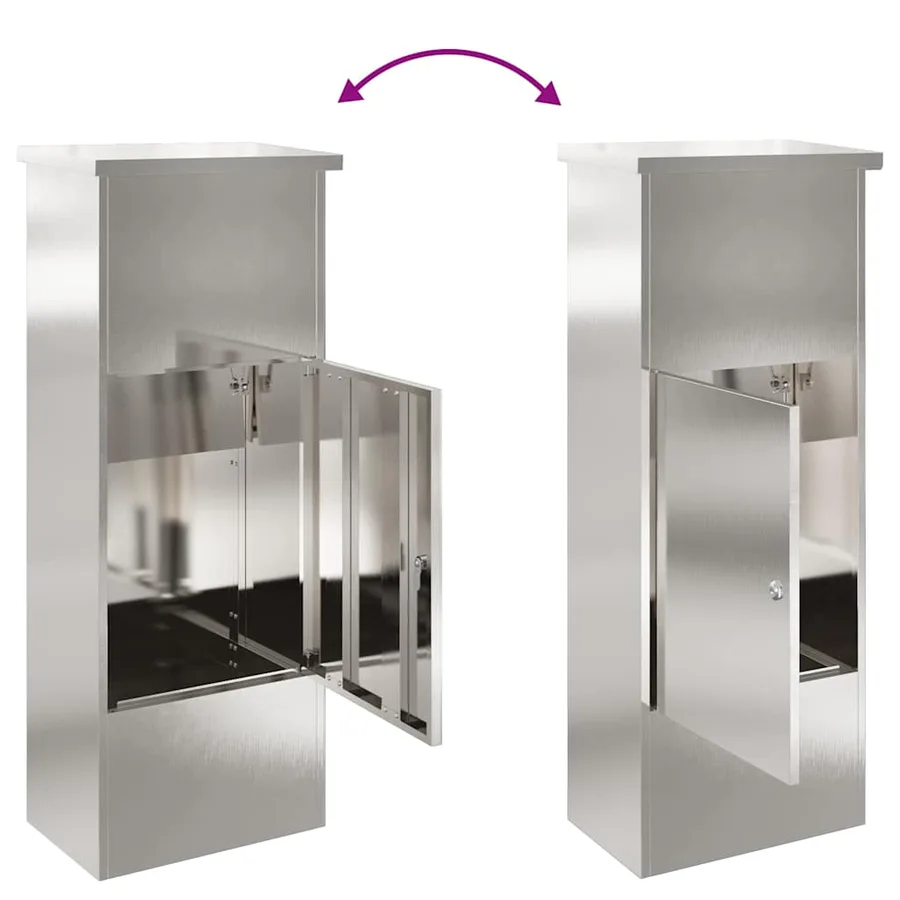 Boîte de dépôt de colis avec porte Argenté 44,5 x 29 x 110,5 cm - 9