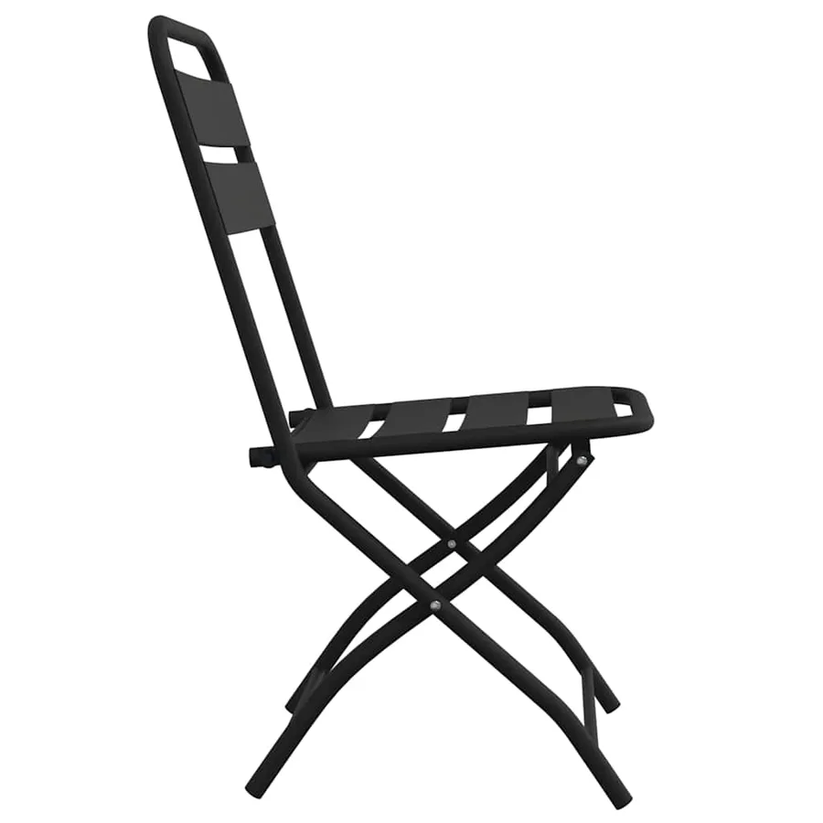 Chaise de jardin pliante 2 pcs Anthracite 42 x 52 x 82 cm - 6