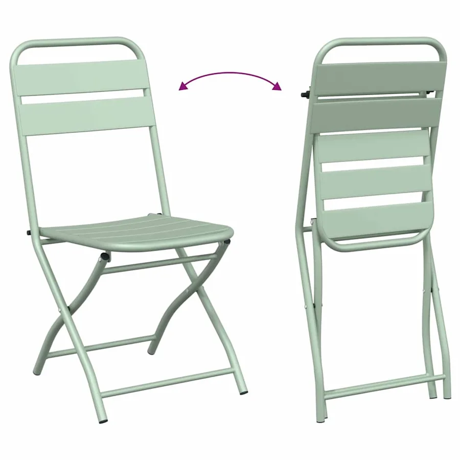 Chaise de jardin pliante 2 pcs Menthe claire 42 x 52 x 82 cm - 11