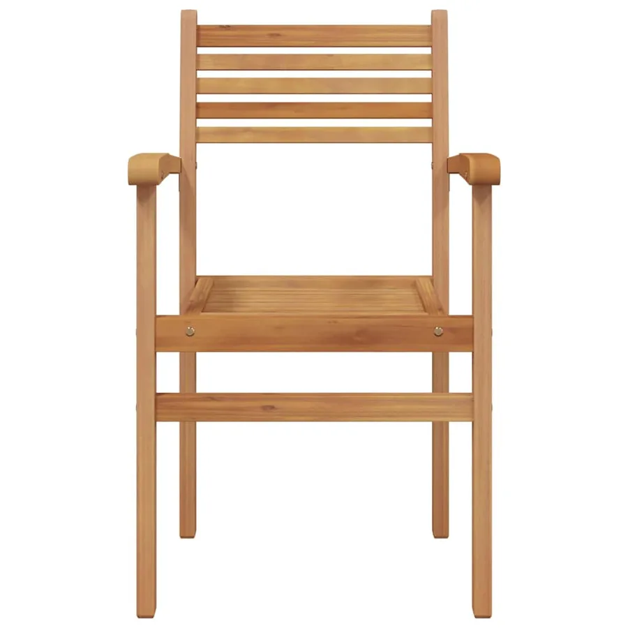 Chaise 4 pcs Marron 56 x 55 x 90,5 cm Bois de teck massif - 5