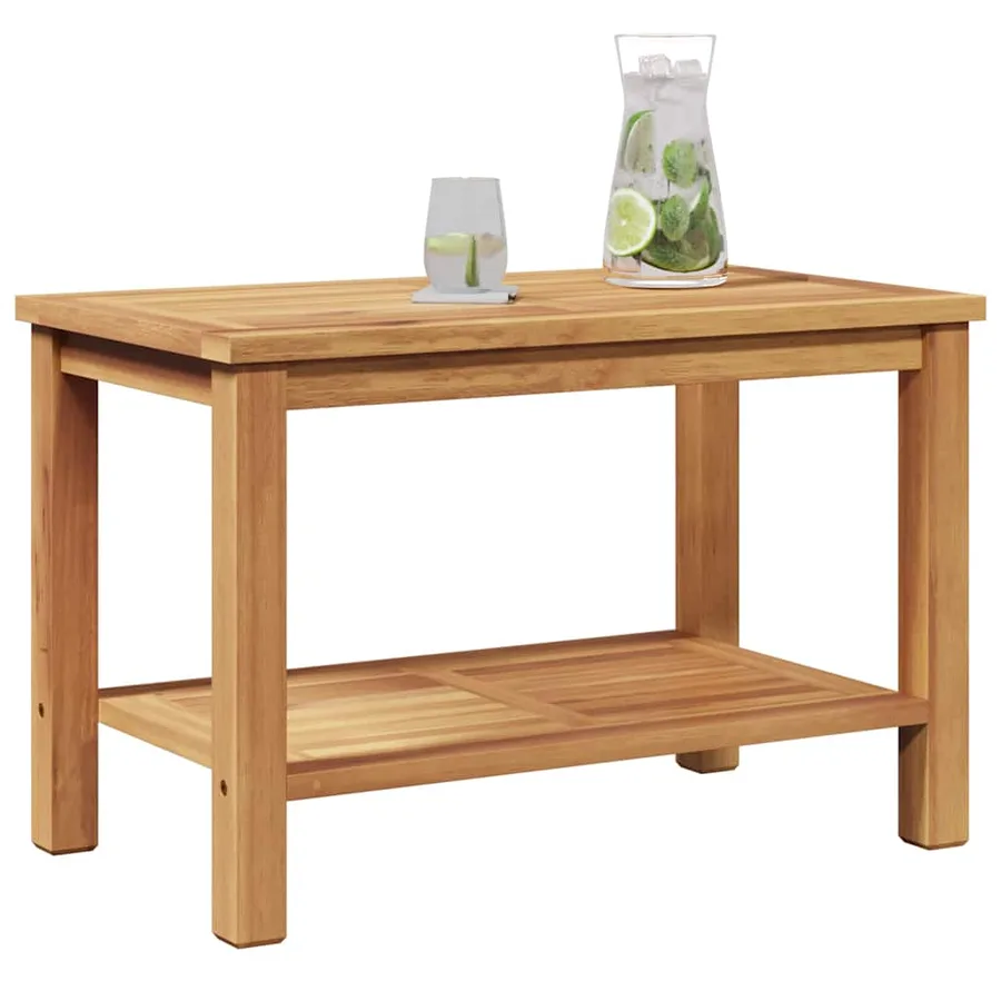 Table basse Marron 70 x 40 x 45 cm Bois de teck massif - 3