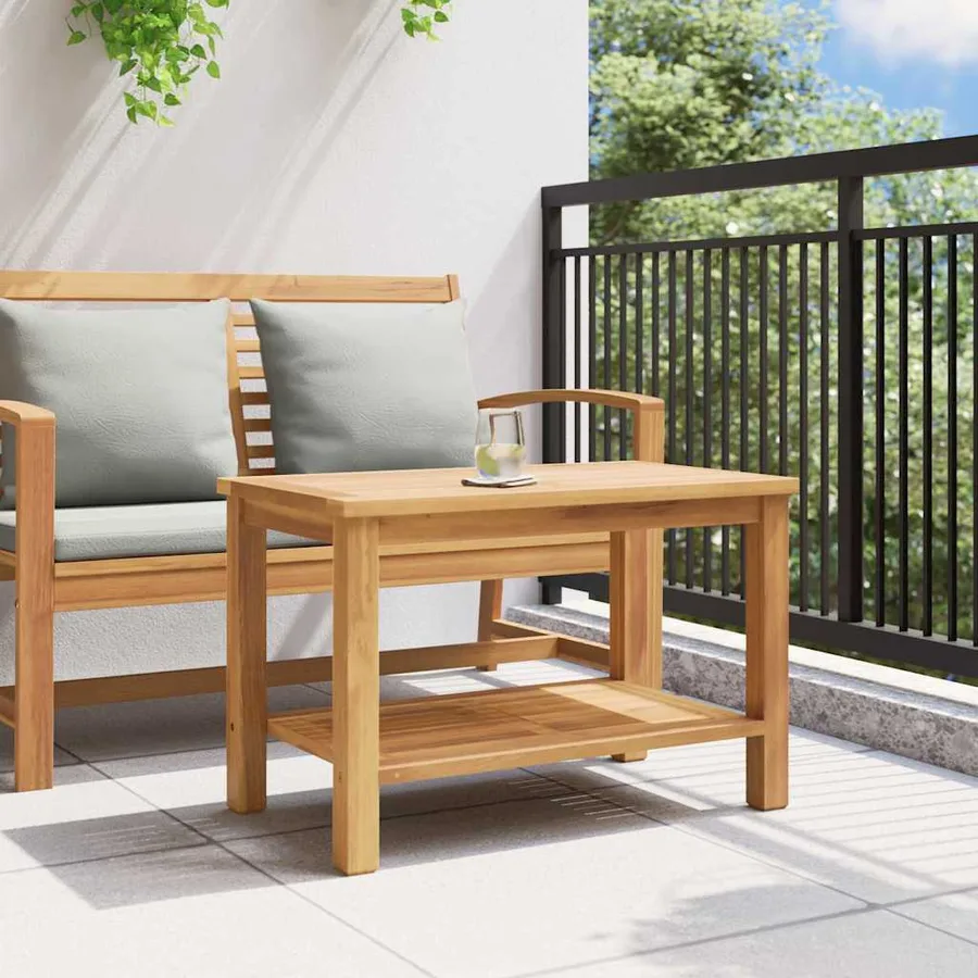 Table basse Marron 70 x 40 x 45 cm Bois de teck massif - 4
