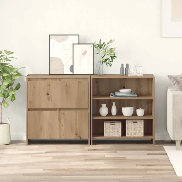 Buffet 2 pcs Chêne artisanal 70 x 41 x 75 cm Bois d'ingénierie