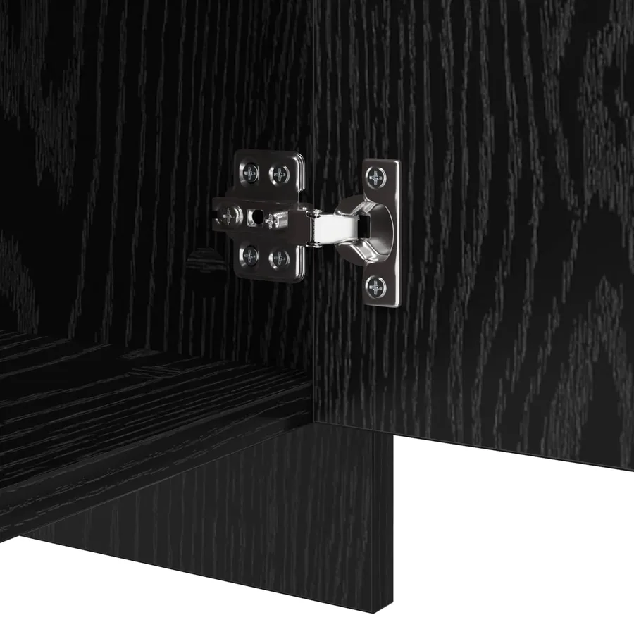 Buffet Chêne noir 70 x 41 x 75 cm Bois d'ingénierie - 10