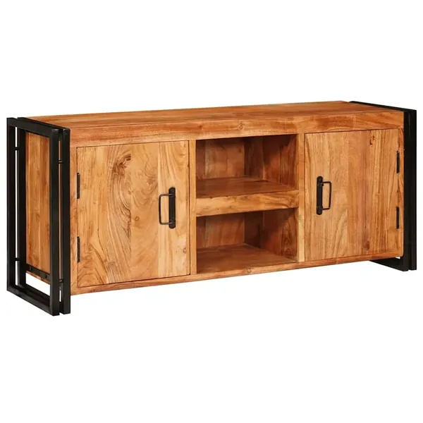 Meuble TV Marron 120 x 33 x 50 cm Bois d'acacia massif