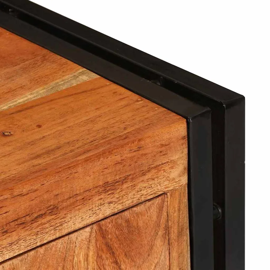 Meuble TV Marron 120 x 33 x 50 cm Bois d'acacia massif - 10