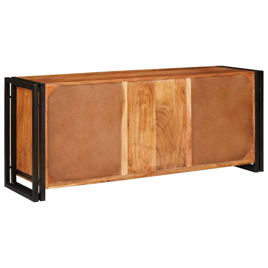 Meuble TV Marron 120 x 33 x 50 cm Bois d'acacia massif - 7