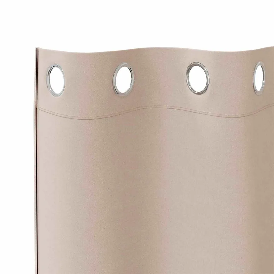 Rideaux occultants avec anneaux 2 pcs Taupe 225 x 140 cm - 5