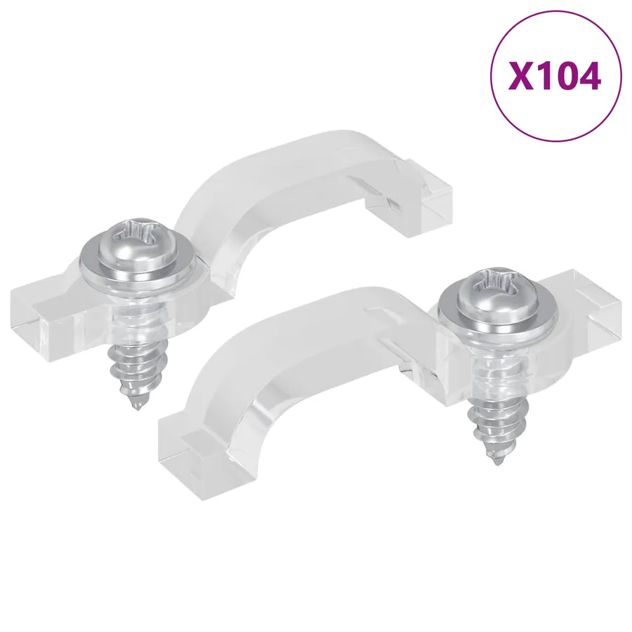 Clips de bande LED 23,8 mm 2 pcs Transparent Plastique et fer - 2