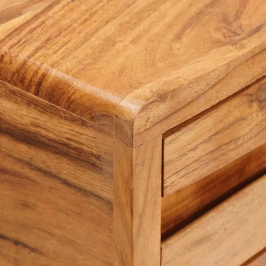 Table console Marron 110 x 30 x 80 cm Bois d'Acacia Massif - 8