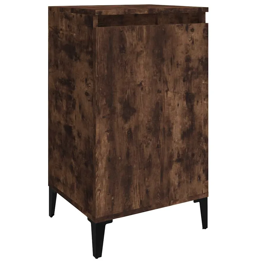 Tables de chevet 2 pcs chêne fumé 40x35x70 cm bois d'ingénierie - 5