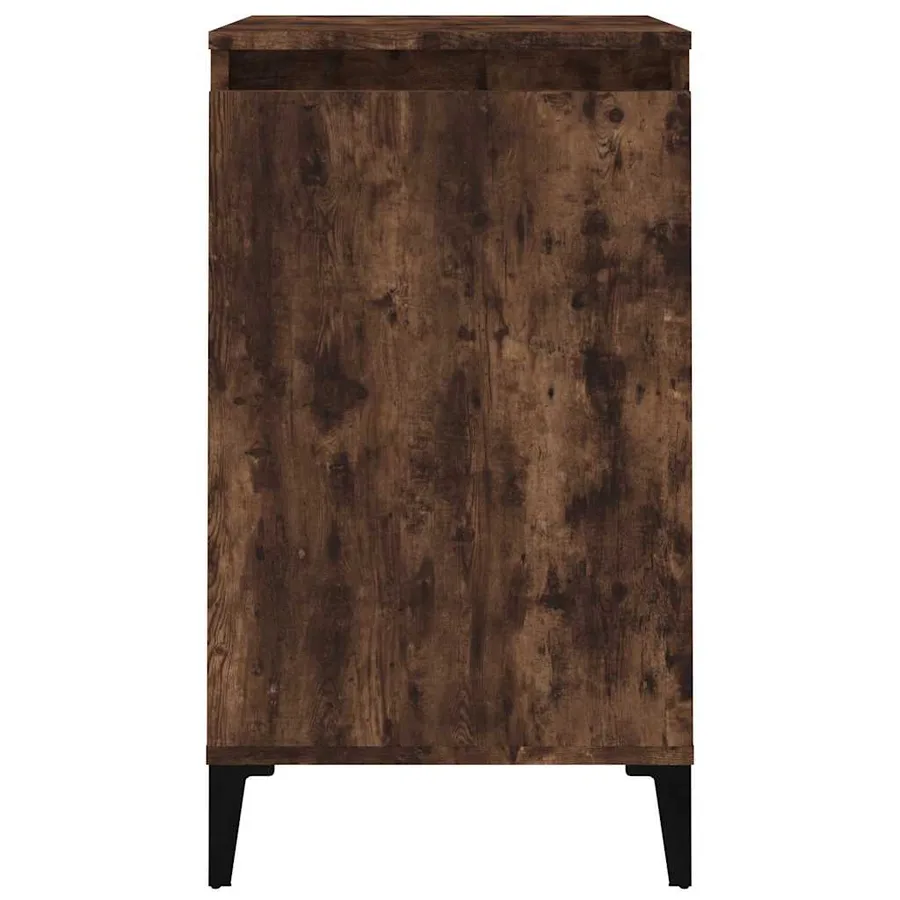 Tables de chevet 2 pcs chêne fumé 40x35x70 cm bois d'ingénierie - 7