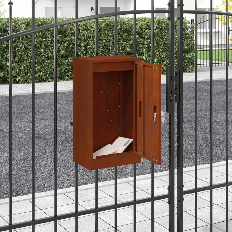 boîte aux lettres Rouillé 30 x 20 x 55 cm Acier patiné