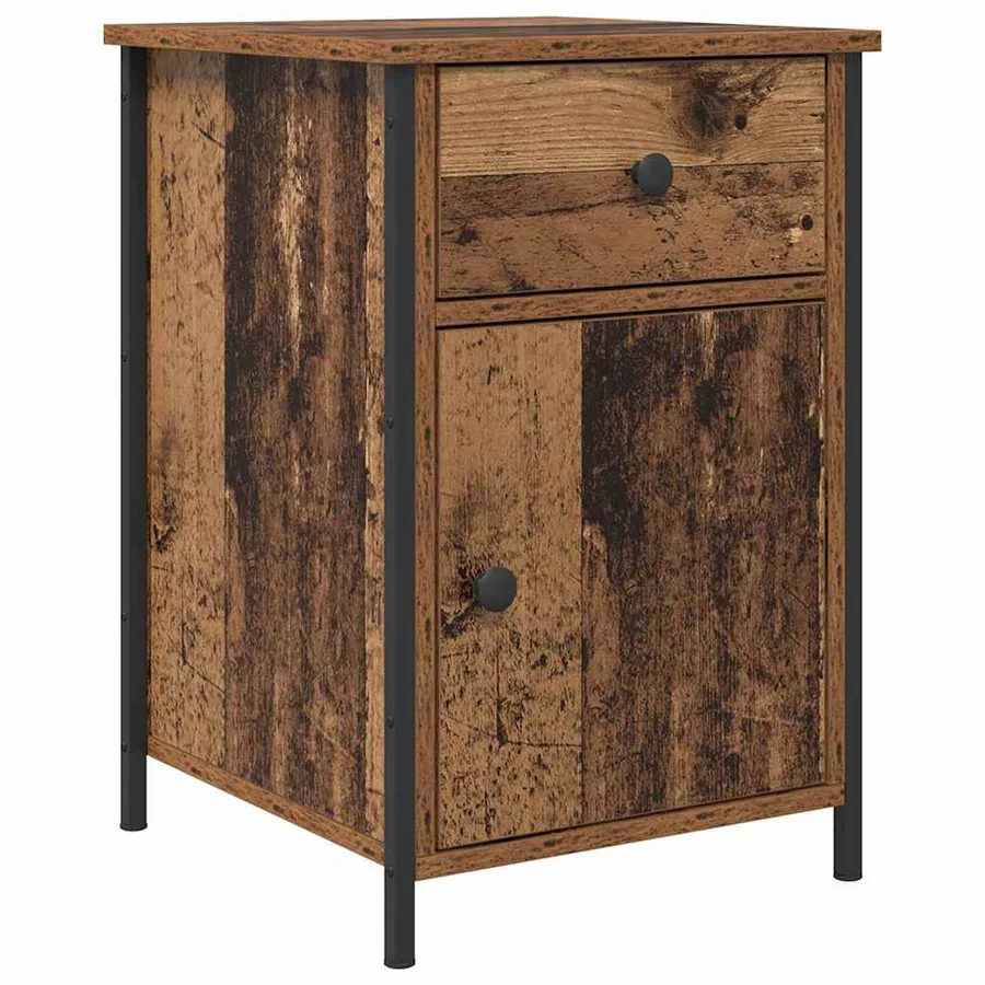 Cabinet de chevet Bois ancien 40 x 42 x 60 cm Bois d'ingénierie - 2