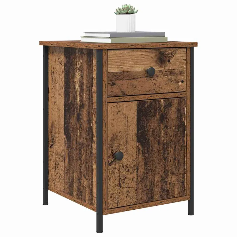 Cabinet de chevet Bois ancien 40 x 42 x 60 cm Bois d'ingénierie - 3