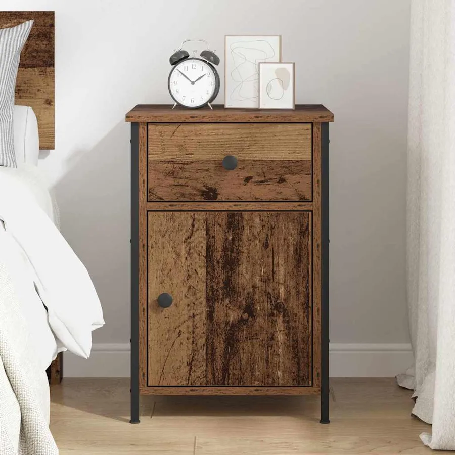 Cabinet de chevet Bois ancien 40 x 42 x 60 cm Bois d'ingénierie - 4