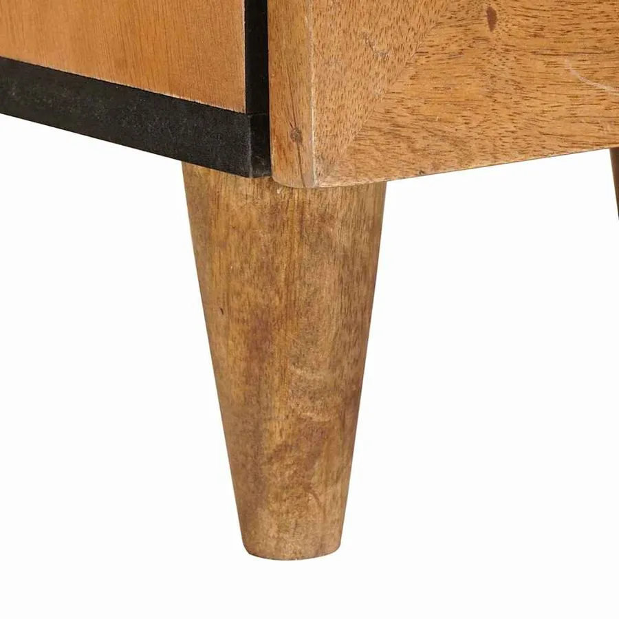 Table de chevet Marron Clair 40 x 33 x 46 cm Bois d'ingénierie - 9