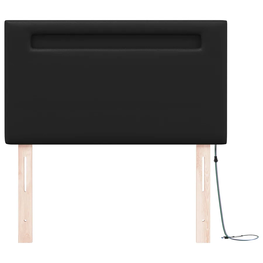 Tête de lit LED Noir 90 cm Cuir synthétique - 5