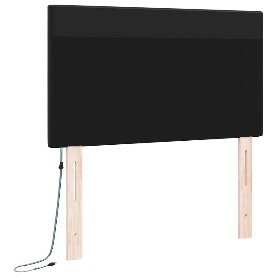 Tête de lit LED Noir 90 cm Cuir synthétique - 7