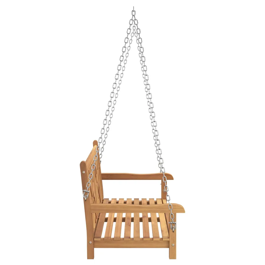 Banc balançoire de jardin 114 x 60 x 64 cm Bois de teck massif - 3