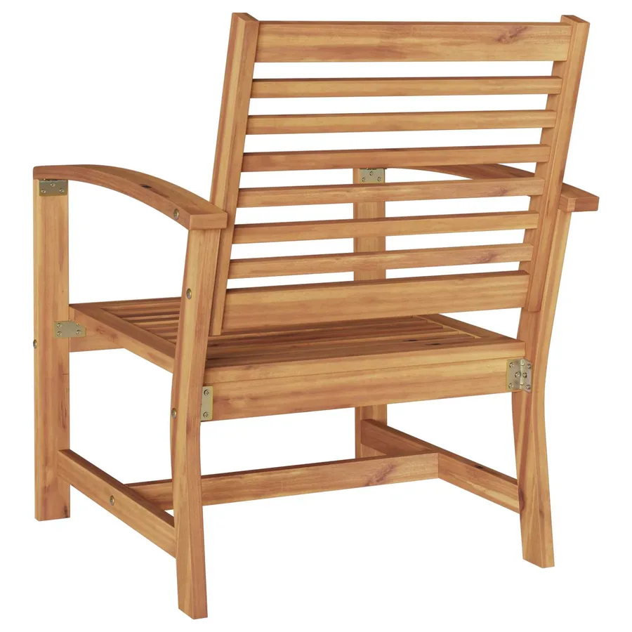 Chaise 2 Pièce Marron 65 x 60 x 76,5 cm Bois de teck massif - 7