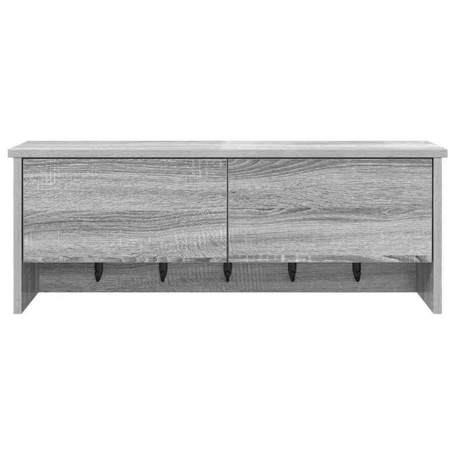 Porte-manteau mural avec étagère Gris Sonoma 80 x 20 x 30 cm - 6