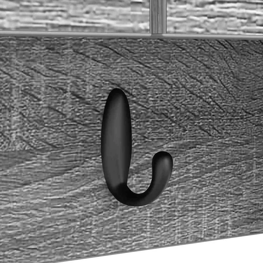 Porte-manteau mural avec étagère Gris Sonoma 80 x 20 x 30 cm - 8