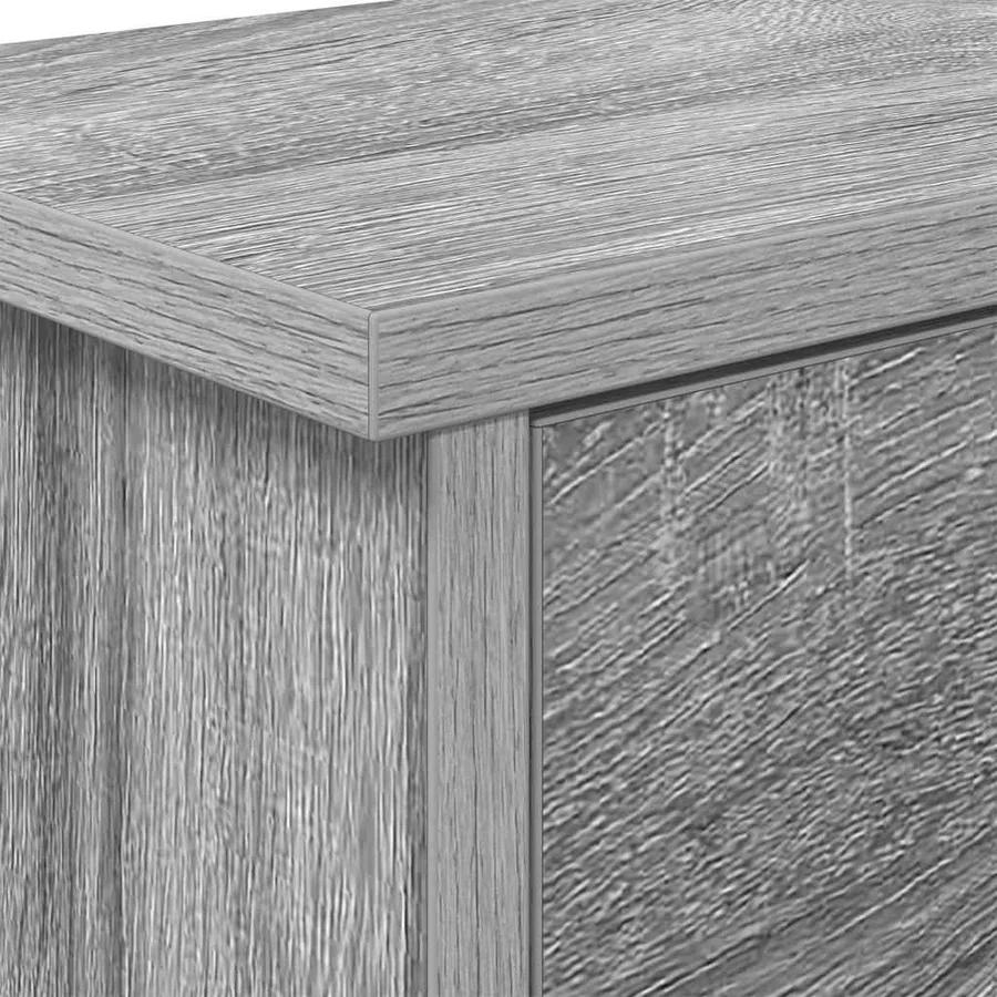 Porte-manteau mural avec étagère Gris Sonoma 80 x 20 x 30 cm - 9