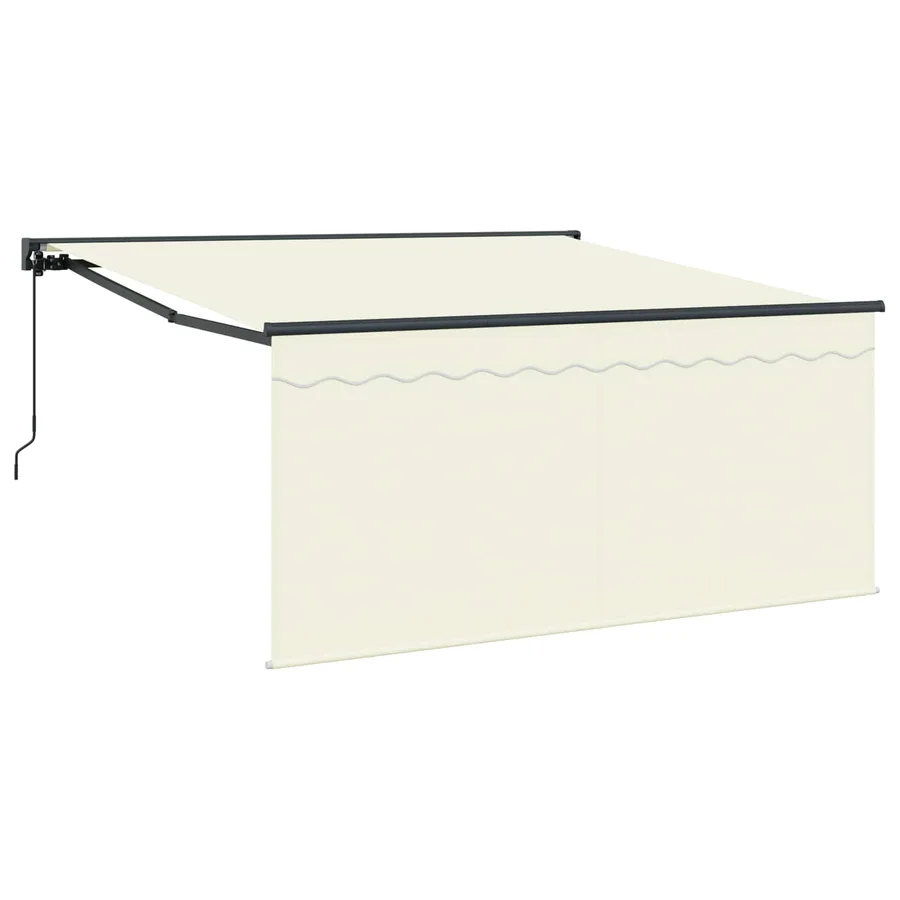 Auvent Rétractable Crème 350 x 250 cm Polyester et Aluminium - 2