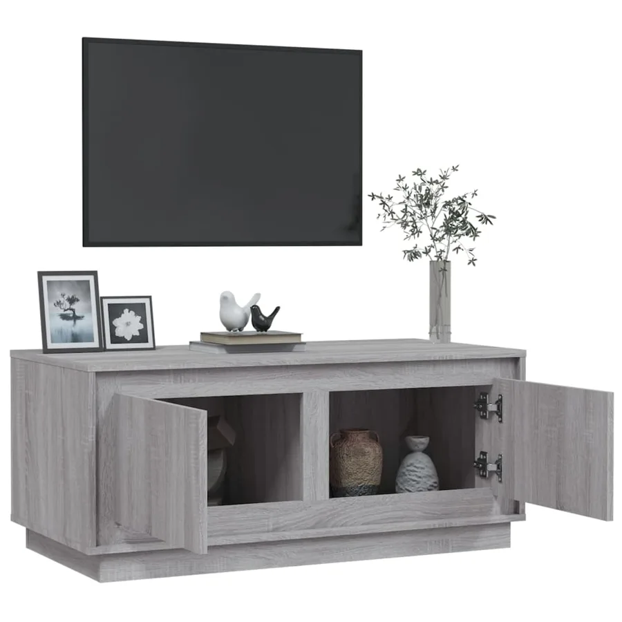 Table basse sonoma gris 102x50x44 cm bois d'ingénierie - 5